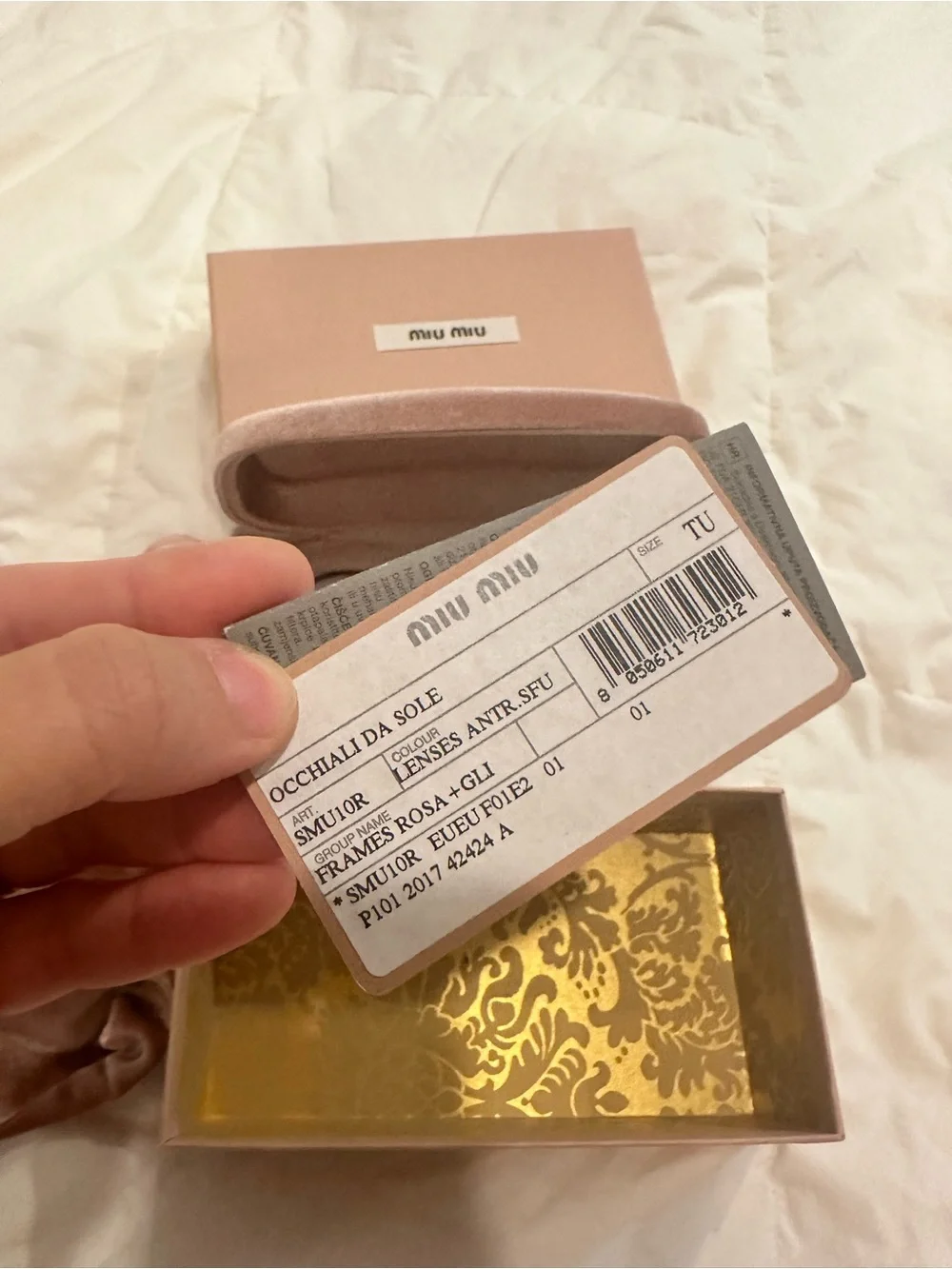 Miu Miu SMU10R Pink Glitter Round Sunglasses w/ Box & Case